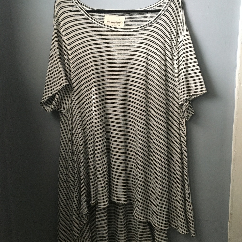 Free People Oversized Striped Tee